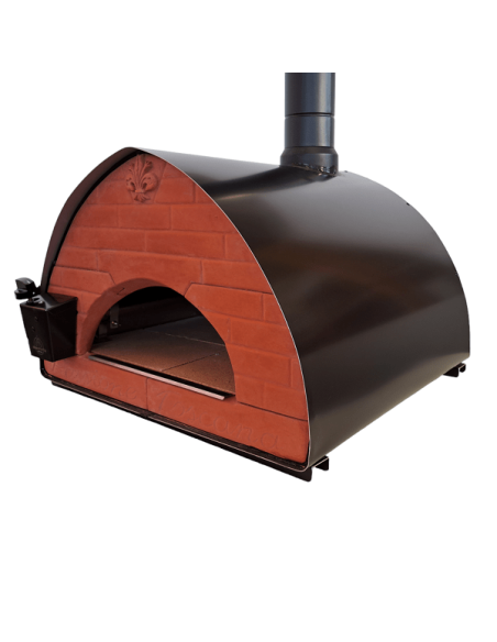PIZZA PARTY BOLLORE horno de doble combustión (gas y leña) para pizzas con ladrillos refractarios