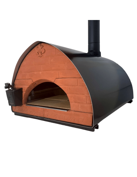 PIZZA PARTY PASSIONE horno de doble combustión (gas y leña) para pizzas con ladrillos refractarios
