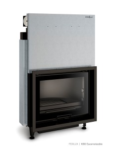 FERLUX HOGAR K-80 GUILLOTINA termochimenea insertable de leña con puerta escamoteable