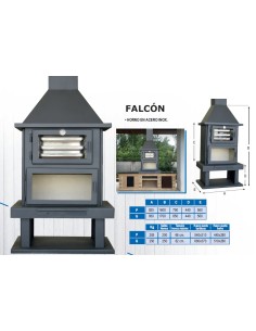 GÓMEZ VILLANUEVA FALCÓN barbecue met houtgestookte oven