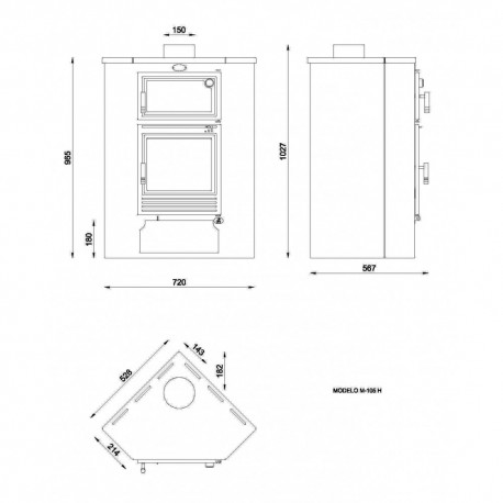 Estufa FM M105H (con horno)